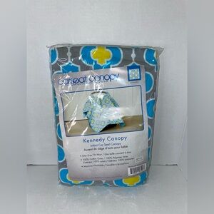 Kennedy Baby Infant Car Seat Carrier Canopy Blue Fabric Straps New in Packaging